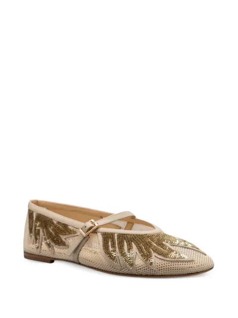 Kat Maconie Jonna sequin-embellishment ballet flats Neutrals KMFJOA000002