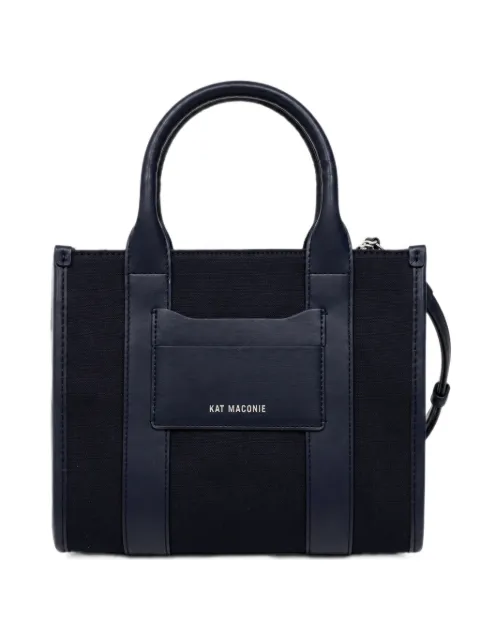 Kat Maconie small Bianca logo-print tote bag Blue KMBBIAS003