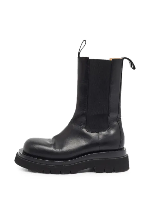 Bottega Veneta Pre-Owned Lug leather mid-calf boots Black 1367233