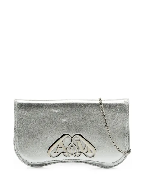 Alexander McQueen Pre-Owned mini The Seal chain clutch bag Silver 1375814