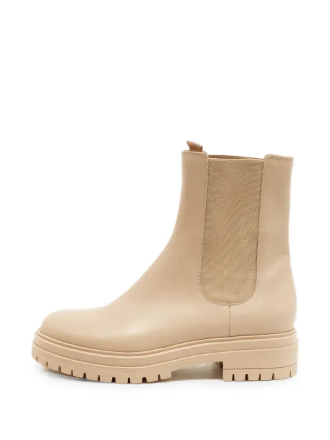 Gianvito Rossi elastic-panel combat boots Neutrals 1376844