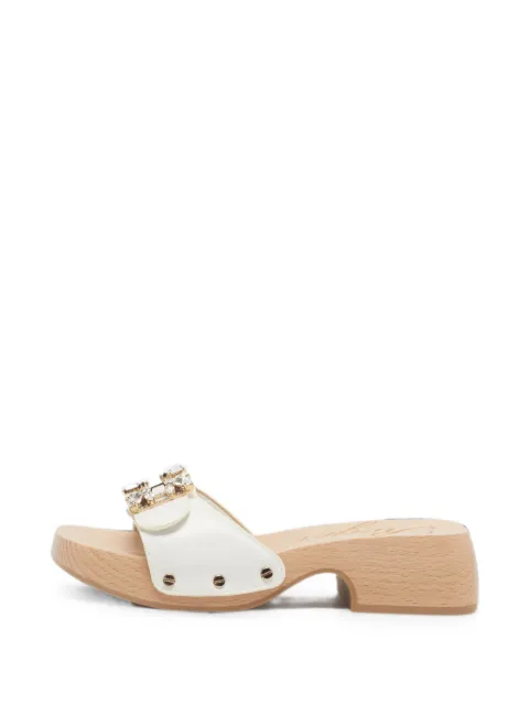 Roger Vivier Vintage crystal-embellished clogs White 1370636