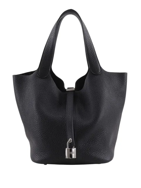 Hermès Pre-Owned 2020 Clemence Picotin Lock 22 handbag Black EFCG3E9BWIKP3XZZ