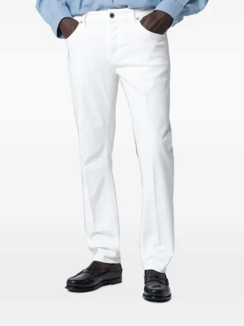 PT Torino logo-patch tapered-leg jeans White C5TP05B0OA14T0