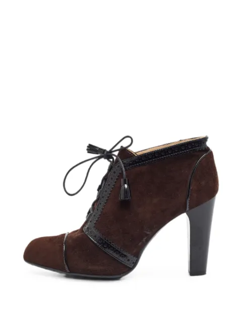 Tod's Vintage lace-up tassel ankle boots Brown 1375354