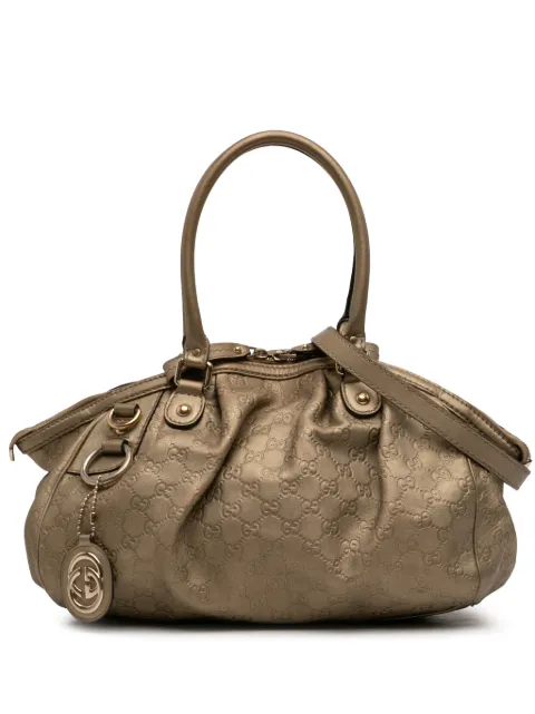 Gucci Pre-Owned 2016-2026 Guccissima Sukey satchel Brown OAELIZ59MIGLIP28