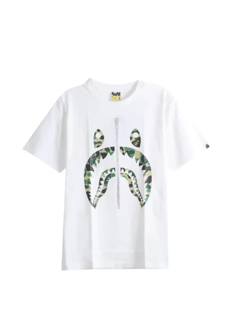 A BATHING APE® Shark camo-print T-shirt White 1M30110007WH0