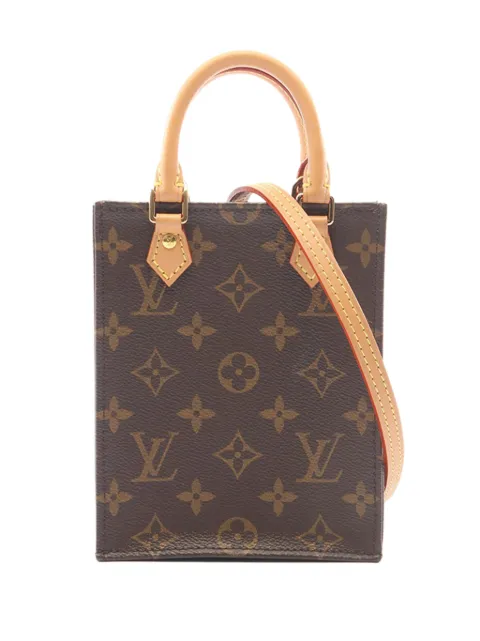 Louis Vuitton Pre-Owned 2020 Monogram Petit Sac Plat satchel Brown P4JLYYCAVMPQ4SRO