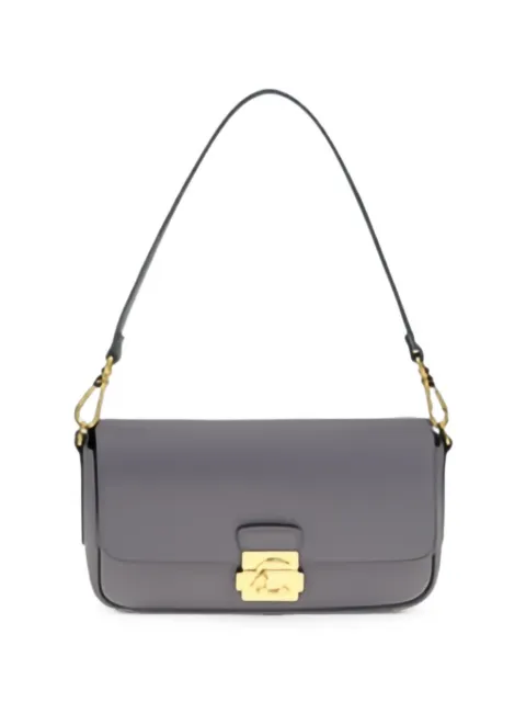 Coccinelle medium C-Me Lock leather shoulder bag Grey E1U4K120201