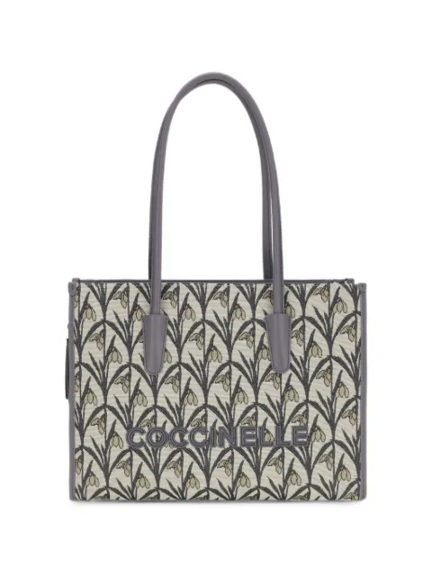Coccinelle Myrtha26 floral-jacquard shoulder bag Grey E1VAM110201