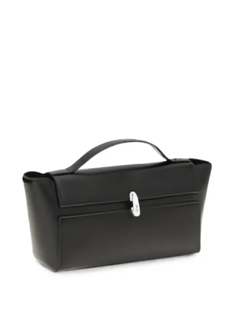 Savette Trapeze leather tote bag Black H0460101