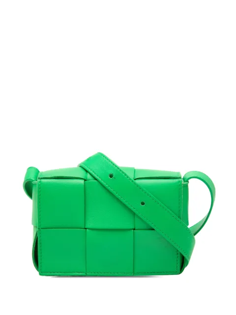 Bottega Veneta Pre-Owned 2012-2026 Candy Nappa Intrecciato Cassette crossbody bag Green FSCH8QSBTV6ORKMW
