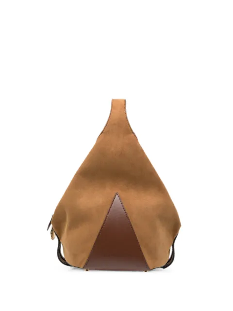 Stella McCartney small Appaloosa logo-charm suede-effect tote bag Brown 7B0208WP0750