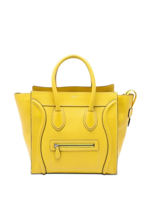 Celine Pre-Owned 2012-2013 Mini Grained Calfskin Luggage tote bag Yellow 5M06IH5L25H24G45