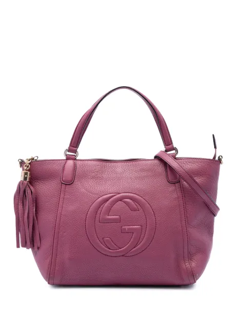Gucci Pre-Owned 2016-2026 Small Calfskin Soho Cellarius satchel Purple 3UZ48GVWEX1WE4C5