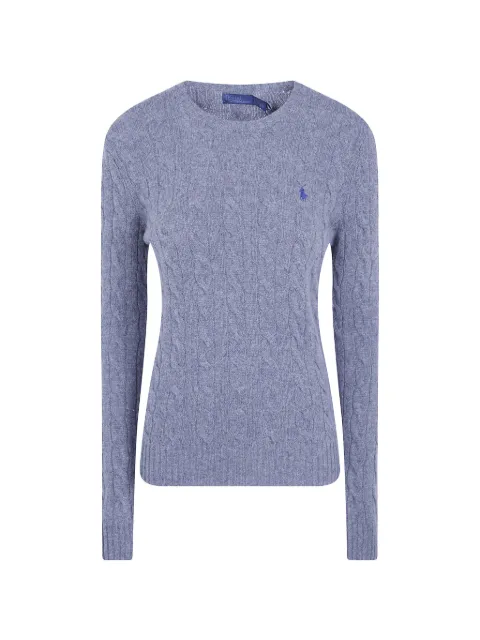 Polo Ralph Lauren cable-knit embroidered-logo sweater Grey 211971865099