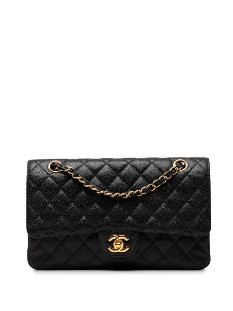 CHANEL Pre-Owned 2009-2010 Medium Classic Caviar Double Flap shoulder bag Black 2JACNDG7WTA72I24