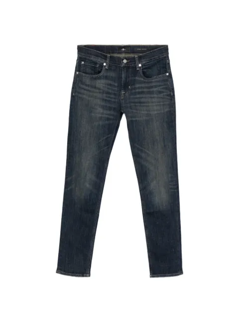 7 For All Mankind whiskered faded-effect jeans Blue 7TB00F97