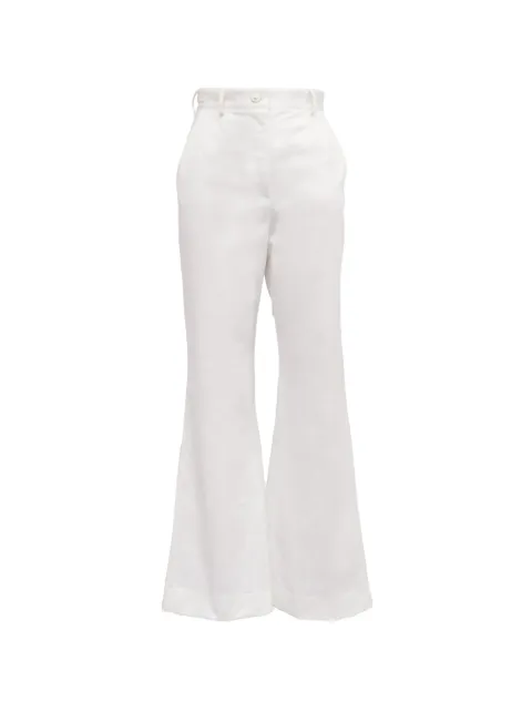 Dolce & Gabbana Pre-Owned DG plaque flared trousers White RFCPUUSCL757920W