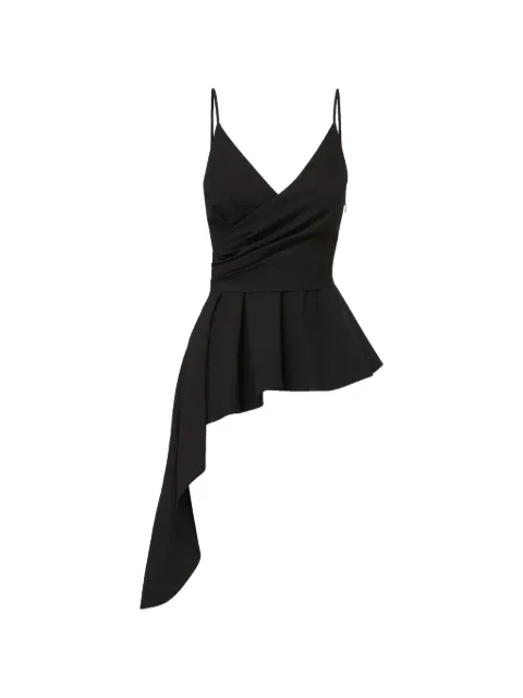 Veronica Beard Solange asymmetric peplum blouse Black 2605CO20141840