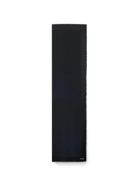 TOM FORD logo-embroidered frayed scarf Black SF0049FAX1833