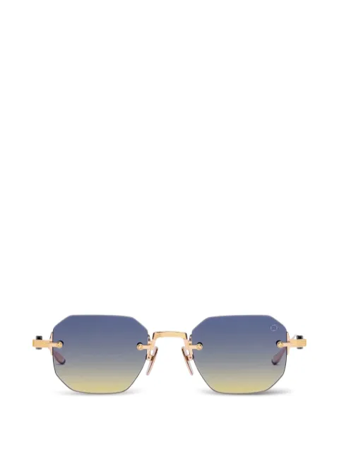 Akoni Juno-One rimless geometric-frame sunglasses Gold AKS308