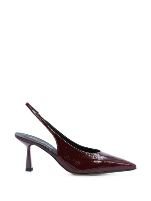 Notabene Emmely patent-finish slingback pumps Red EMMELY