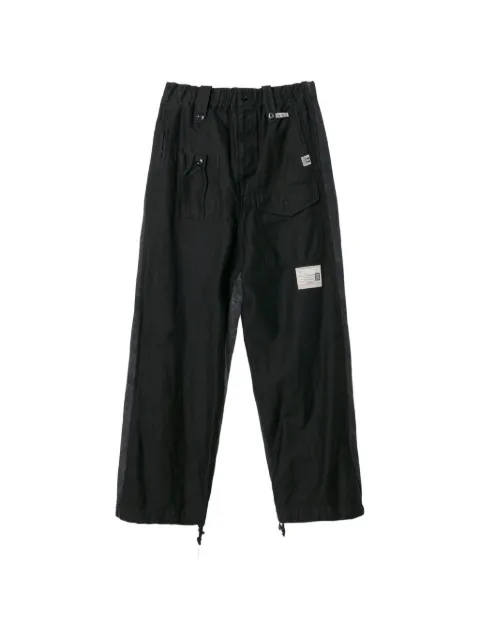 Maison MIHARA YASUHIRO panelled cargo track trousers Black A16PT042BLK