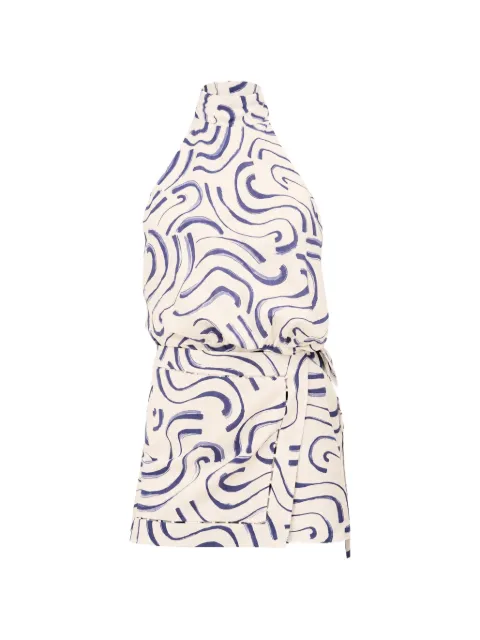Alexis Sirenza abstract-print mini dress Neutrals A12603241135