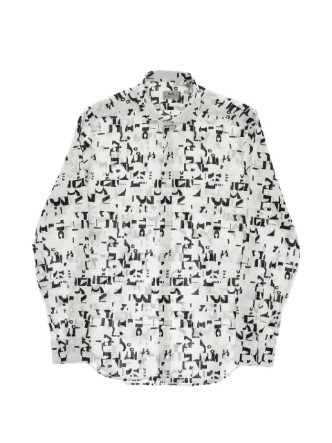 Corneliani monogram-motif cotton shirt White 93PXL39320272080