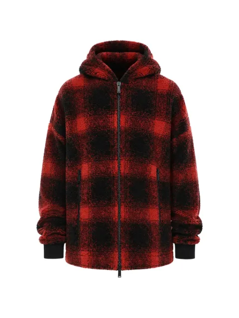 DSQUARED2 checked hooded jacket Red S74HG0159S25519