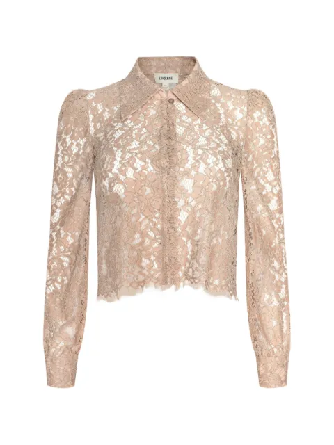 L'Agence Anita lace blouse Neutrals 40750ACKCAPU