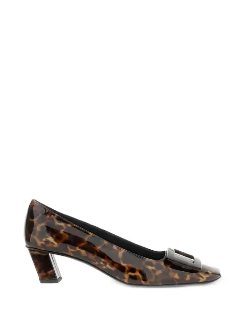 Roger Vivier tortoiseshell-effect buckle-detail heeled pumps Brown RVW00639540VIZS611
