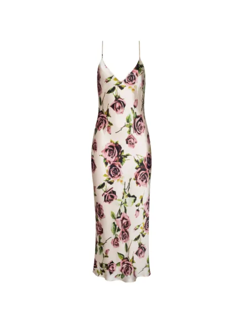 L'Agence Seridie floral-print slip midi dress Neutrals 61253LHNEMRR