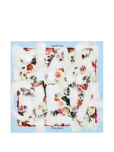 Maison Margiela floral-print silk pocket square White S51TF0053M36054