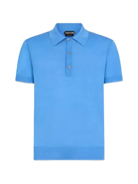 TOM FORD short-sleeve polo shirt Blue KPS034YMS141
