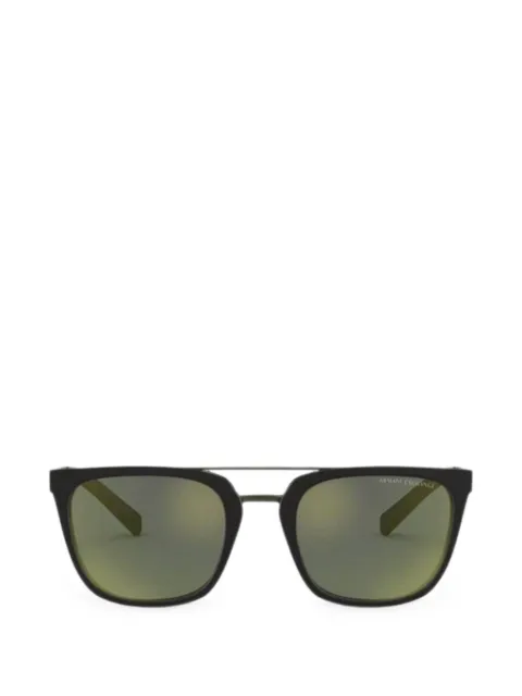Armani Exchange square-frame double-bridge sunglasses Black AX4090S