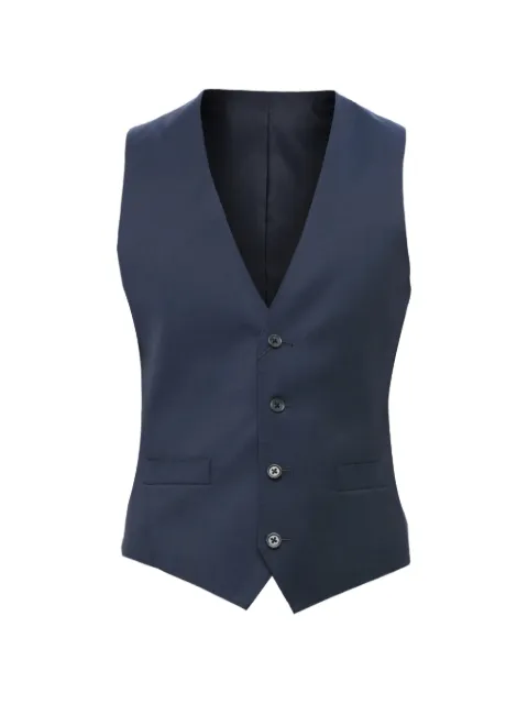 Corneliani button-fastening wool waistcoat Blue 91CZ563168150