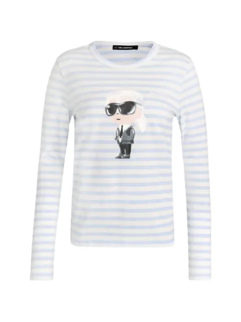 Karl Lagerfeld Ikon Aquarelle long-sleeve T-shirt White B3W17043B61