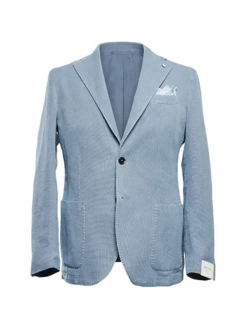 L.B.M. 1911 notched-lapel single-breasted blazer Blue 283755021