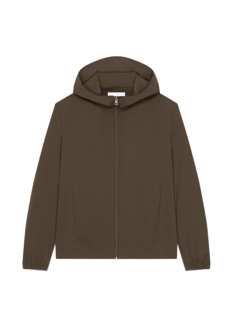 Givenchy hooded logo-print jacket Brown BM01JA16RK202