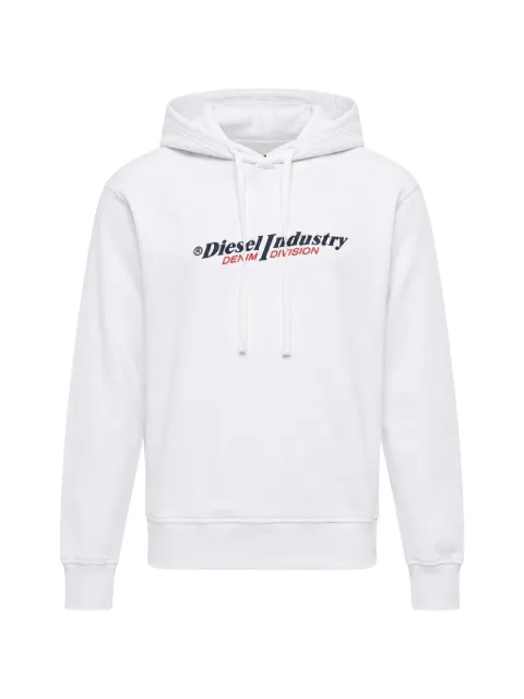 Diesel logo-print drawstring hoodie White A12777RIAJH
