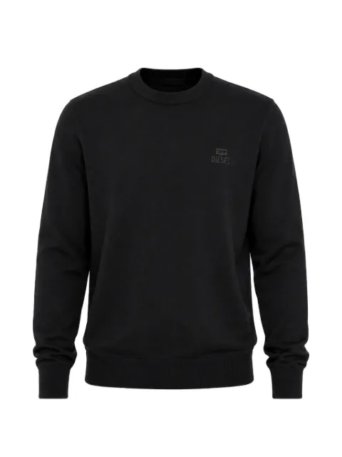 Diesel logo-print crew-neck sweatshirt Black A10233RLXKB900