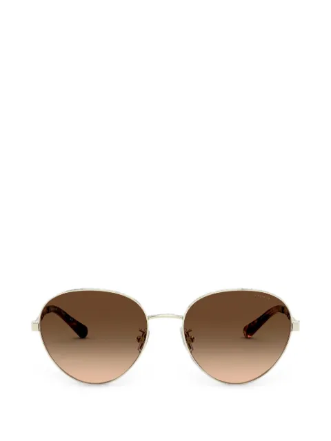 Coach Signature chain-link pilot-frame sunglasses Gold HC7114