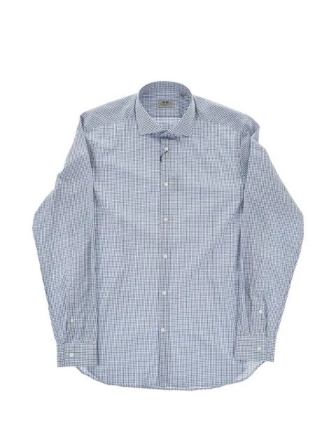 Corneliani gingham-check cotton shirt Blue 94PXK59420265003