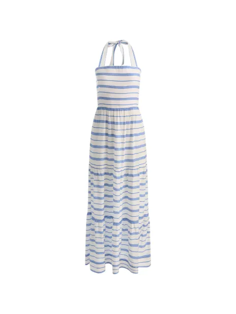 alice + olivia Saige halterneck tiered maxi dress White CC605R36516