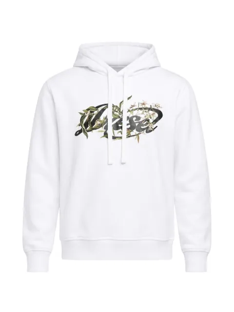 Diesel logo-print floral hoodie White A17012RIAJH100