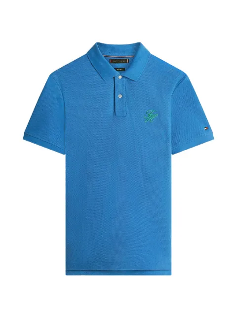 Tommy Hilfiger logo-signature cotton polo shirt Blue FMW0MW43046