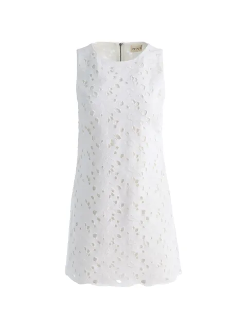 alice + olivia Clyde eyelet-embroidered mini dress White CD605D81552