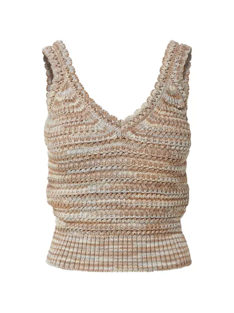 Veronica Beard Selwyn space-dye knit top Neutrals 2605KC7191128